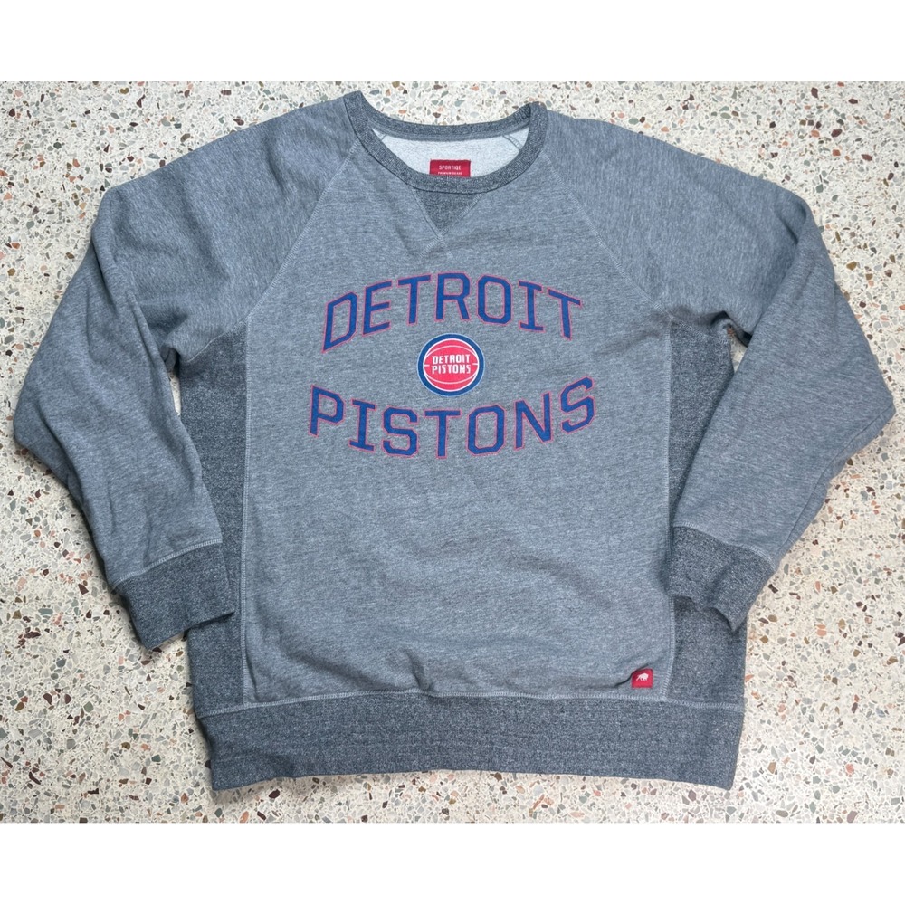 Sportiqe‎ NBA Detroit Pistons Long Sleeve Crewneck Sweatshirt Size XXL